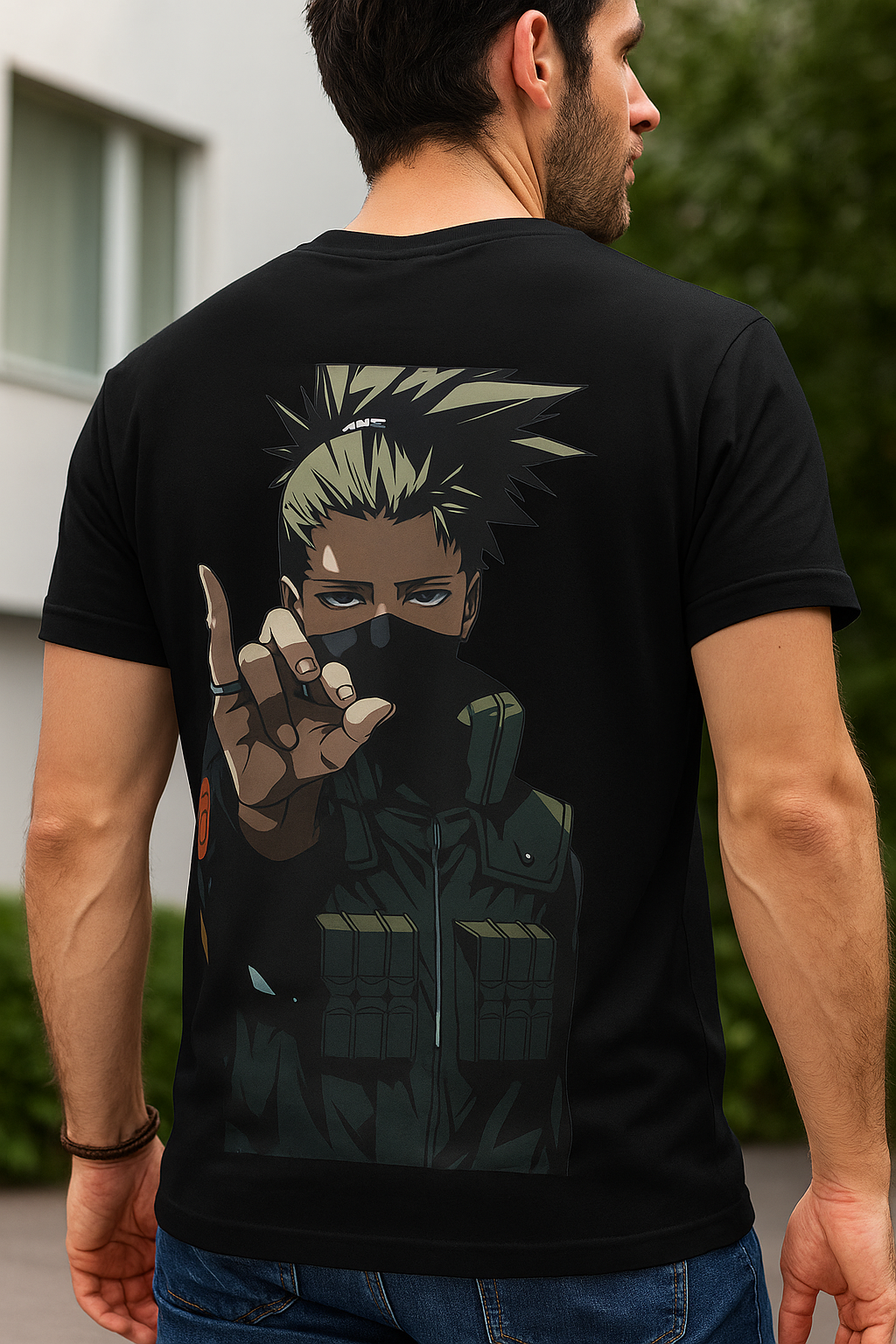 UNISEX BLACK SHIKAMARU REGULAR FIT TSHIRT