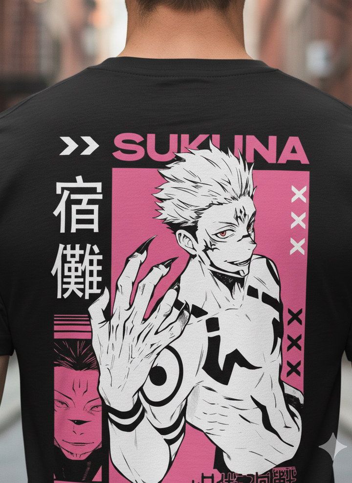 UNISEX BLACK SUKUNA - THE KING OF CURSES REGULAR FIT TSHIRT