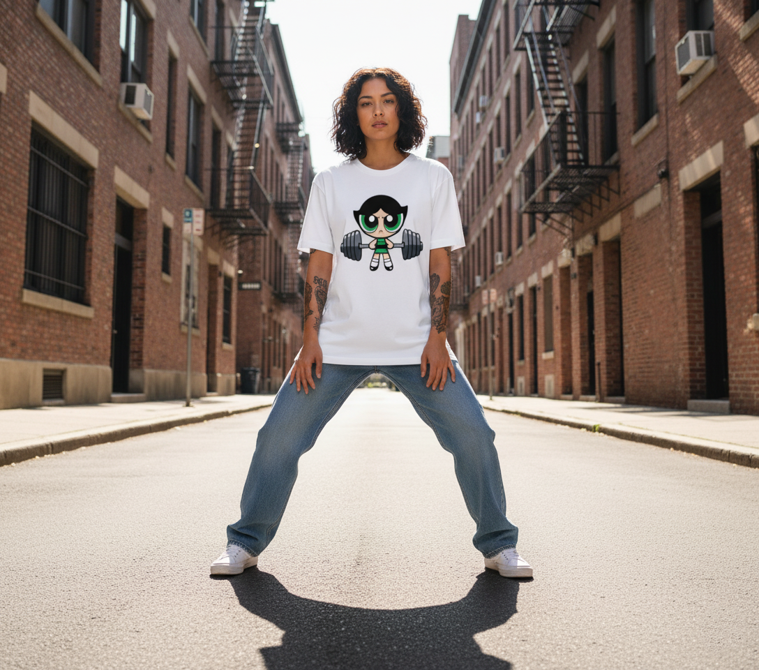 WOMEN'S WHITE BUTTERCUP REGUALR FIT TSHIRT