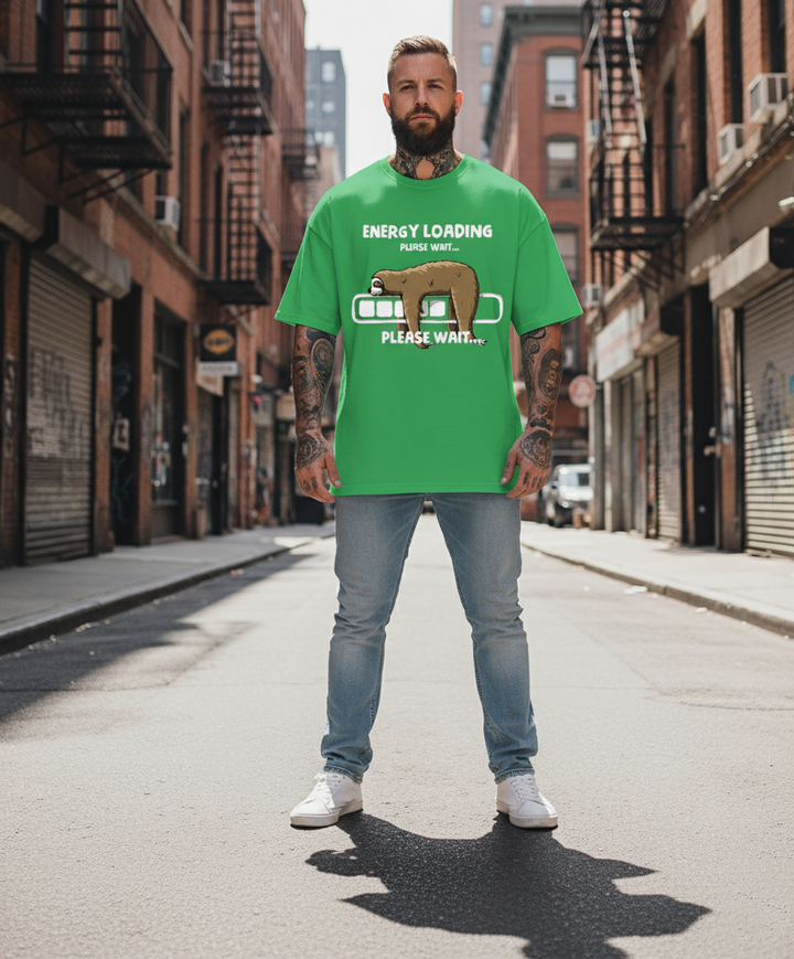 UNISEX GREEN ENERGY LOADING OVERSIZE FIT TSHIRT