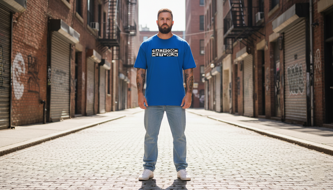UNISEX BLUE CARTOON NETWORK OVERSIZE FIT TSHIRT