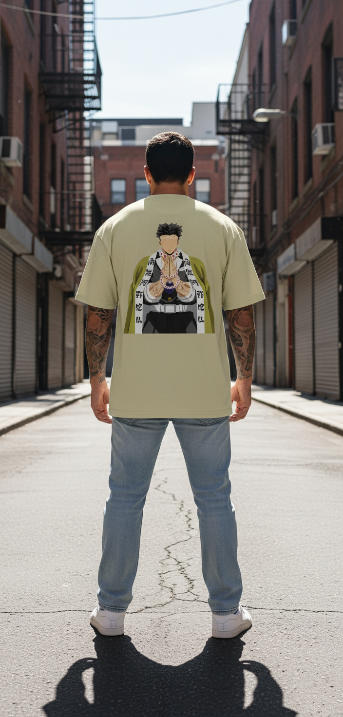 UNISEX BEIGE  GYOMEI HIMEJIMA OVERSIZE FIT TSHIRT