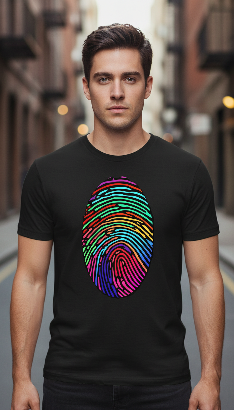 UNISEX BLACK CODE OF COLOR REGULAR FIT TSHIRT