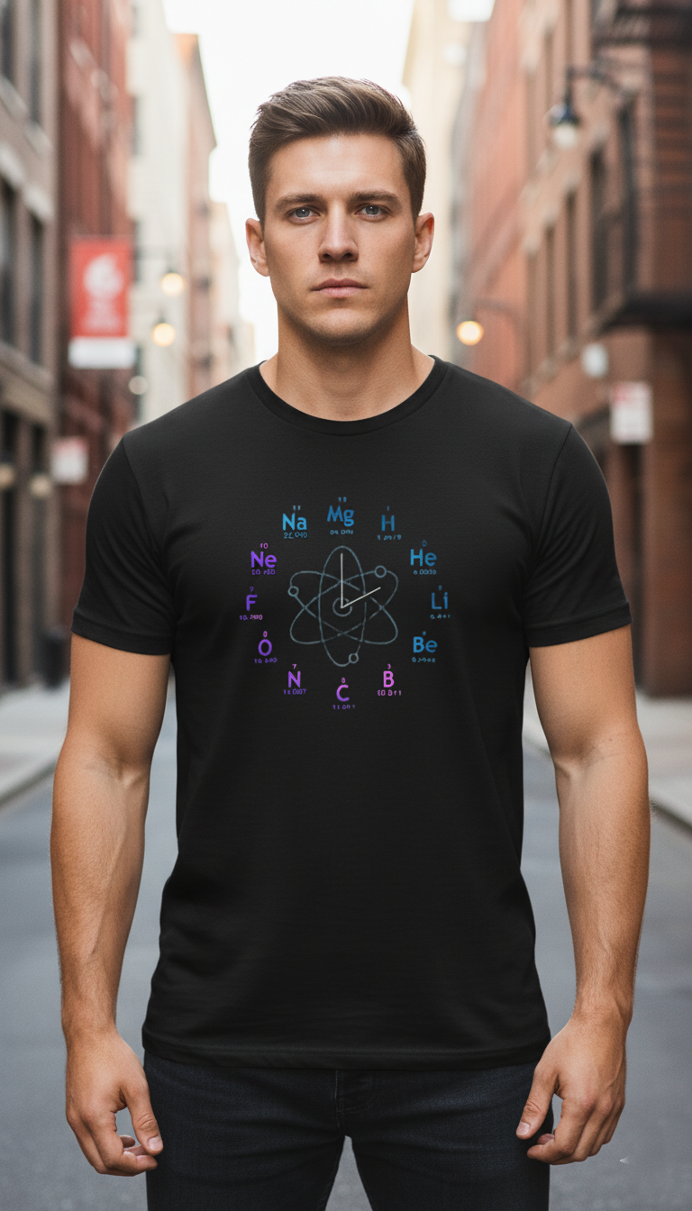 UNISEX BLACK THE CORE ELEMENTS REGULAR FIT TSHIRT