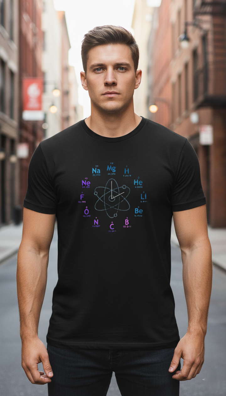 UNISEX BLACK THE CORE ELEMENTS REGULAR FIT TSHIRT