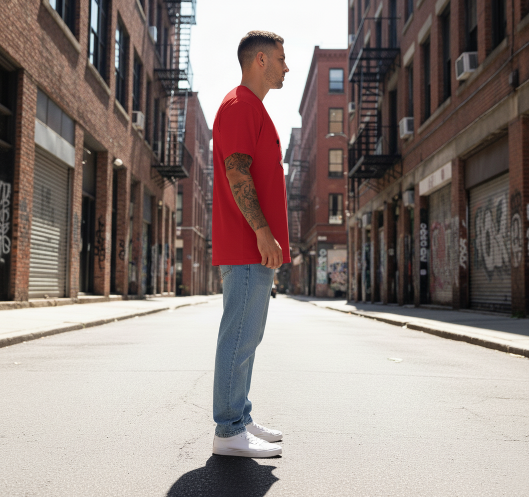 UNISEX RED ANGRY BIRD OVERSIZE FIT TSHIRT