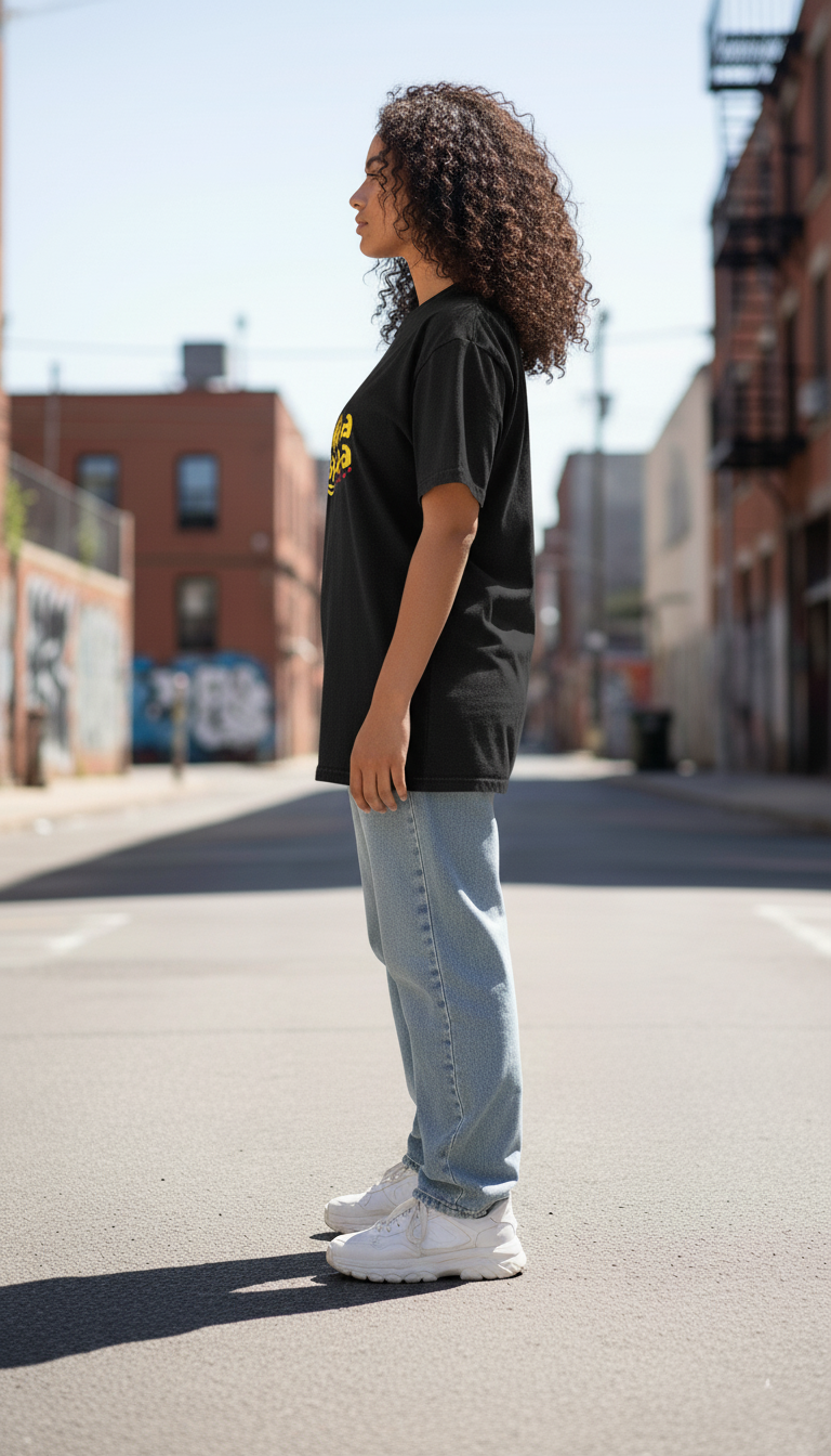 WOMEN'S BLACK HAKUNA MATATA REGULAR FT TSHIRT