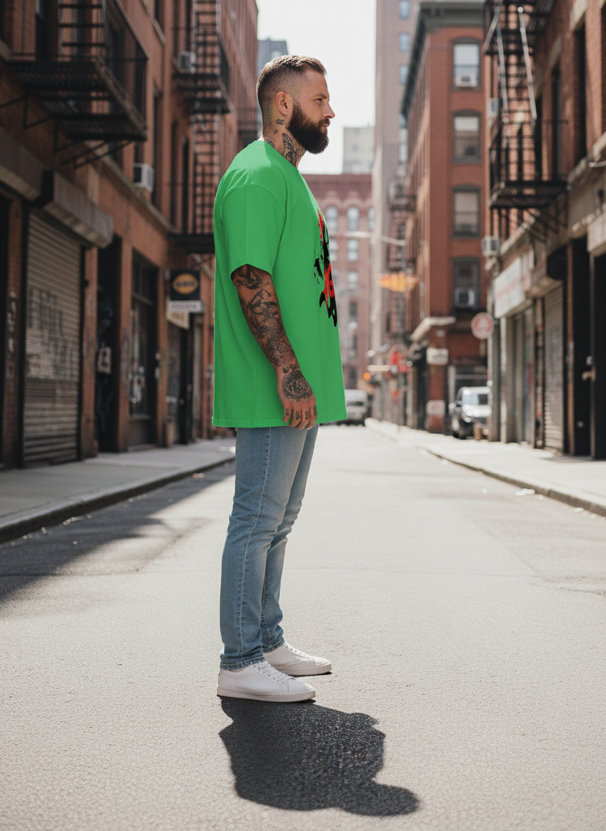 UNISEX GREEN FLY HIGH - HAIKYUU OVERIZE FIT TSHIRT