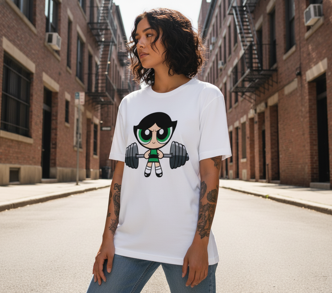 WOMEN'S WHITE BUTTERCUP REGUALR FIT TSHIRT