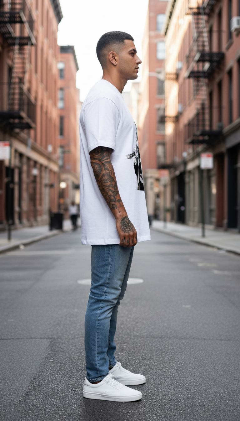 UNISEX WHITE BNW TANJIRO OVERSIZE FIT TSHIRT