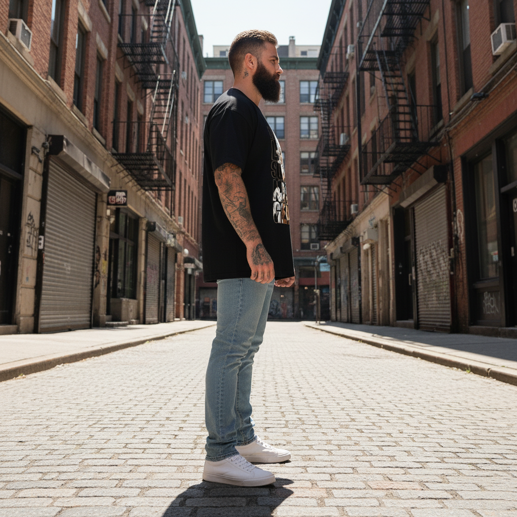 UNISEX BLACK MONKEY D LUFFY - NIKA GEAR 5 OVERSIZE FIT TSHIRT