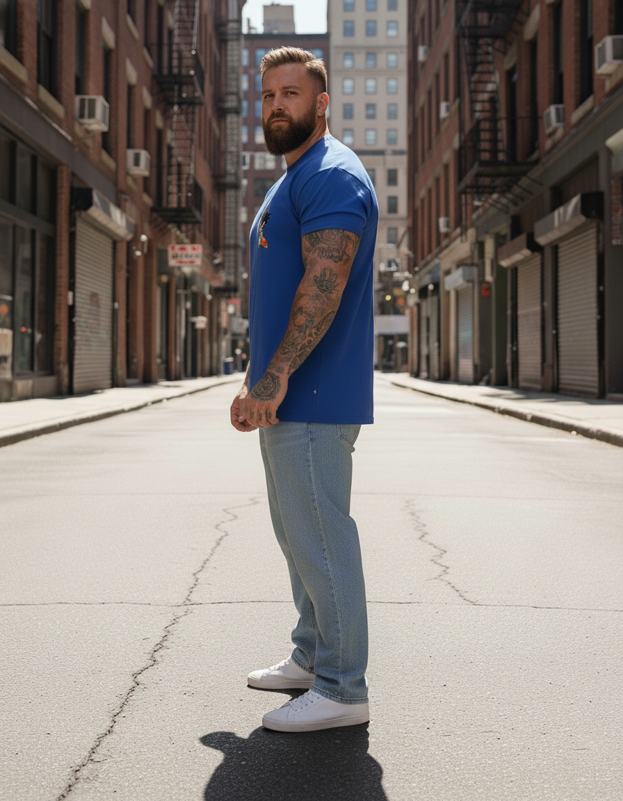 UNISEX BLUE GOKU - KAMEHAME HA OVERSIZE FIT TSHIRT