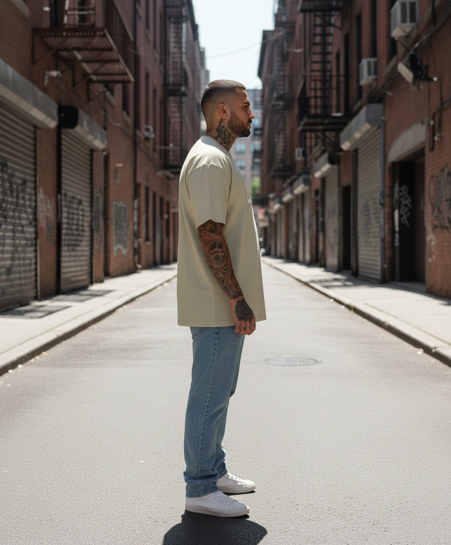 UNISEX BEIGE  WEIRDO OVERSIZE FIT TSHIRT