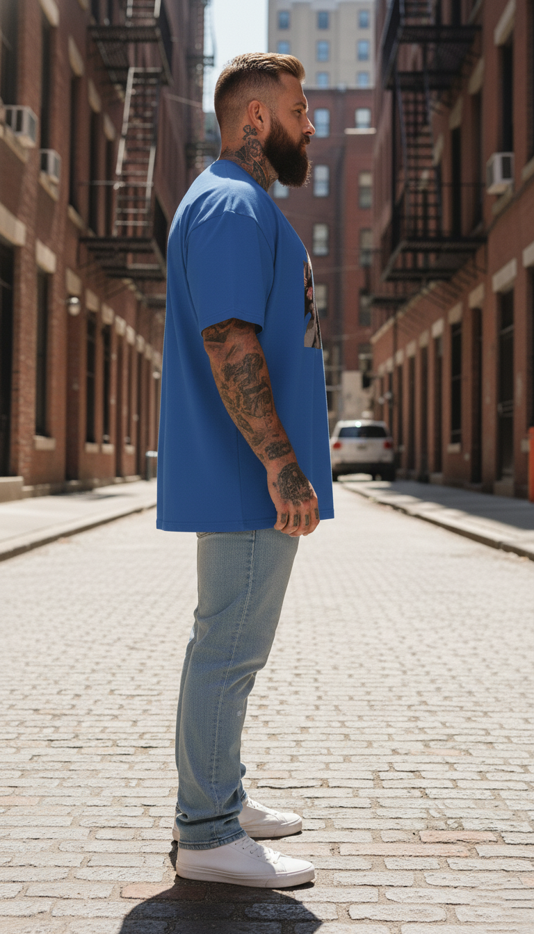 UNISEX BLUE F.R.I.E.N.D.S OVERSIZE FIT TSHIRT