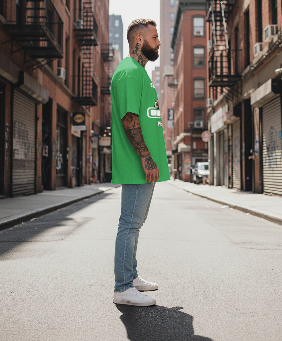 UNISEX GREEN ENERGY LOADING OVERSIZE FIT TSHIRT