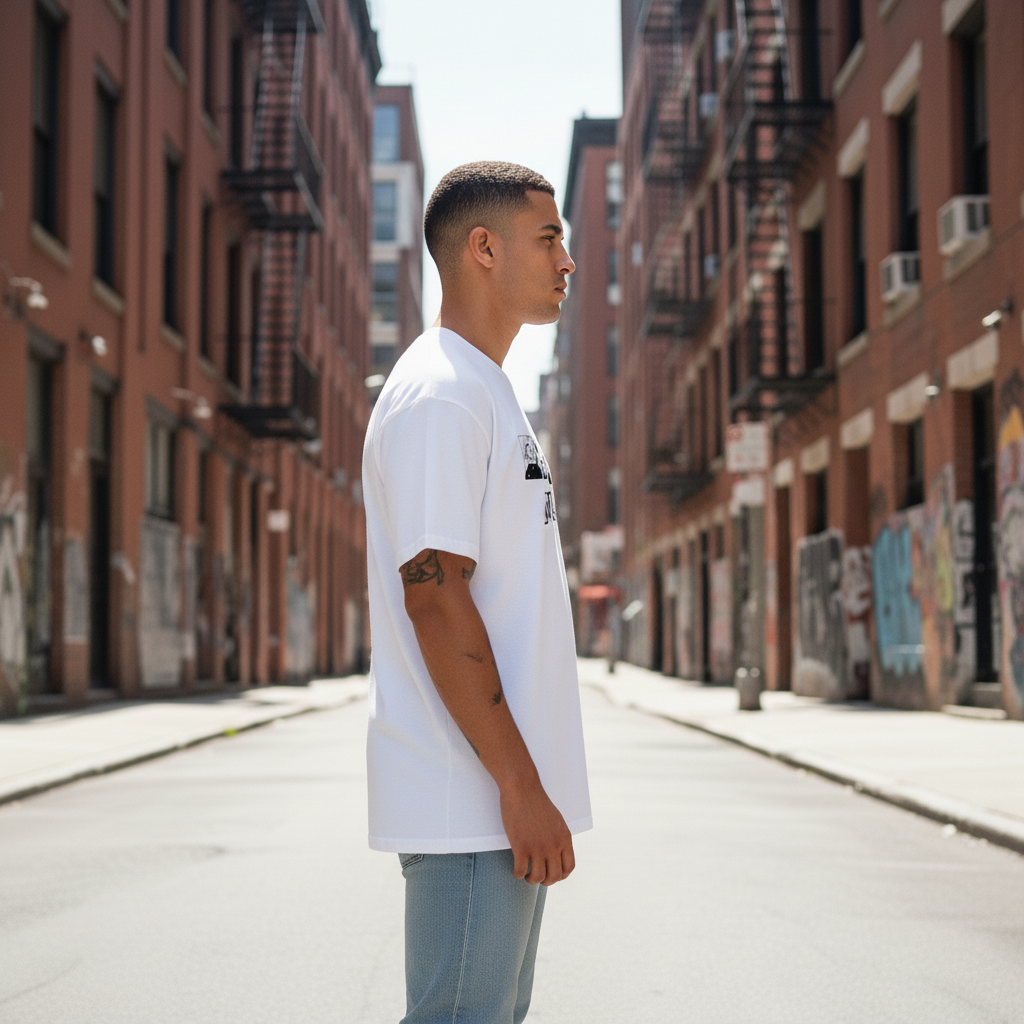 UNISEX WHITE JUJUTSU KAISE OVERSIZE FIT TSHIRT