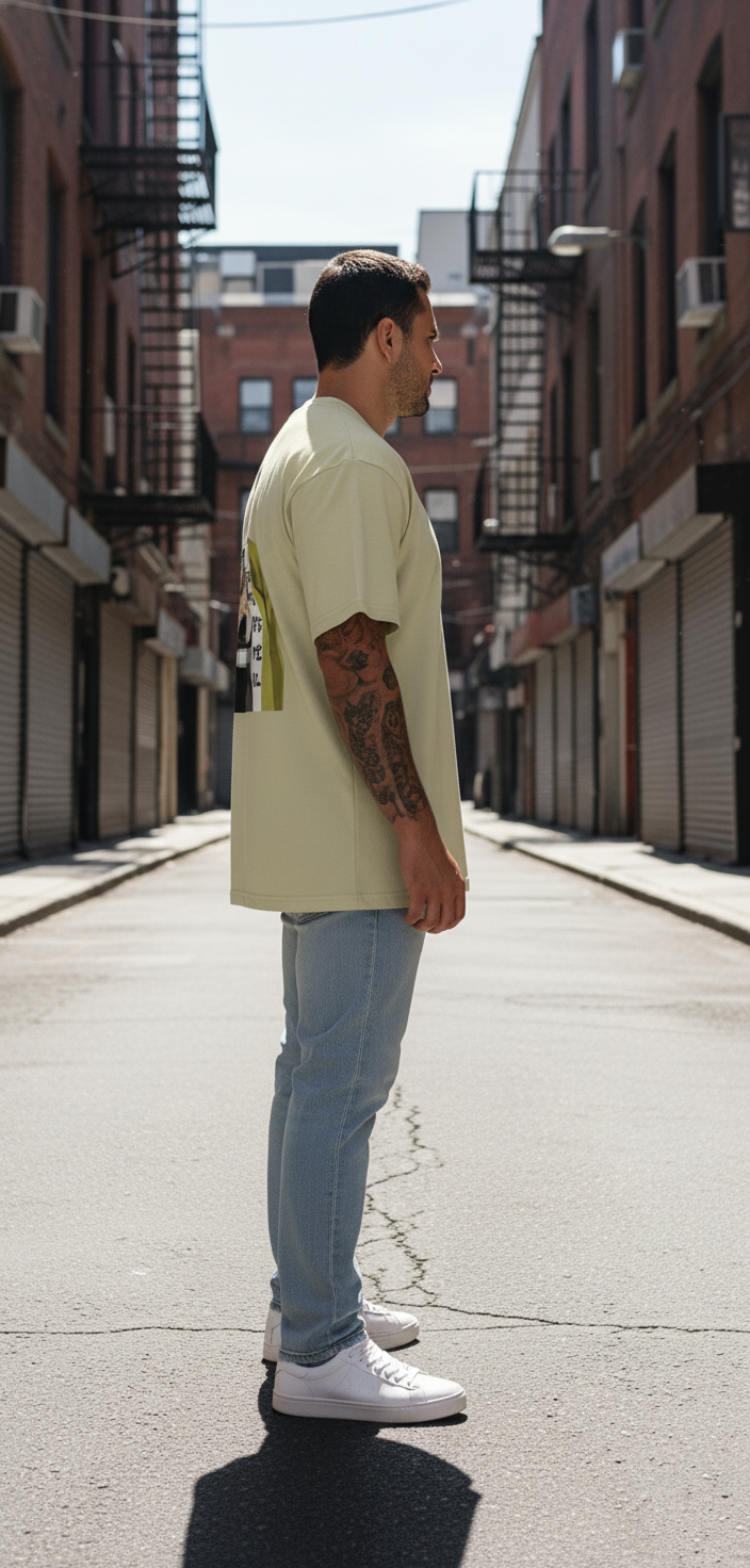 UNISEX BEIGE  GYOMEI HIMEJIMA OVERSIZE FIT TSHIRT