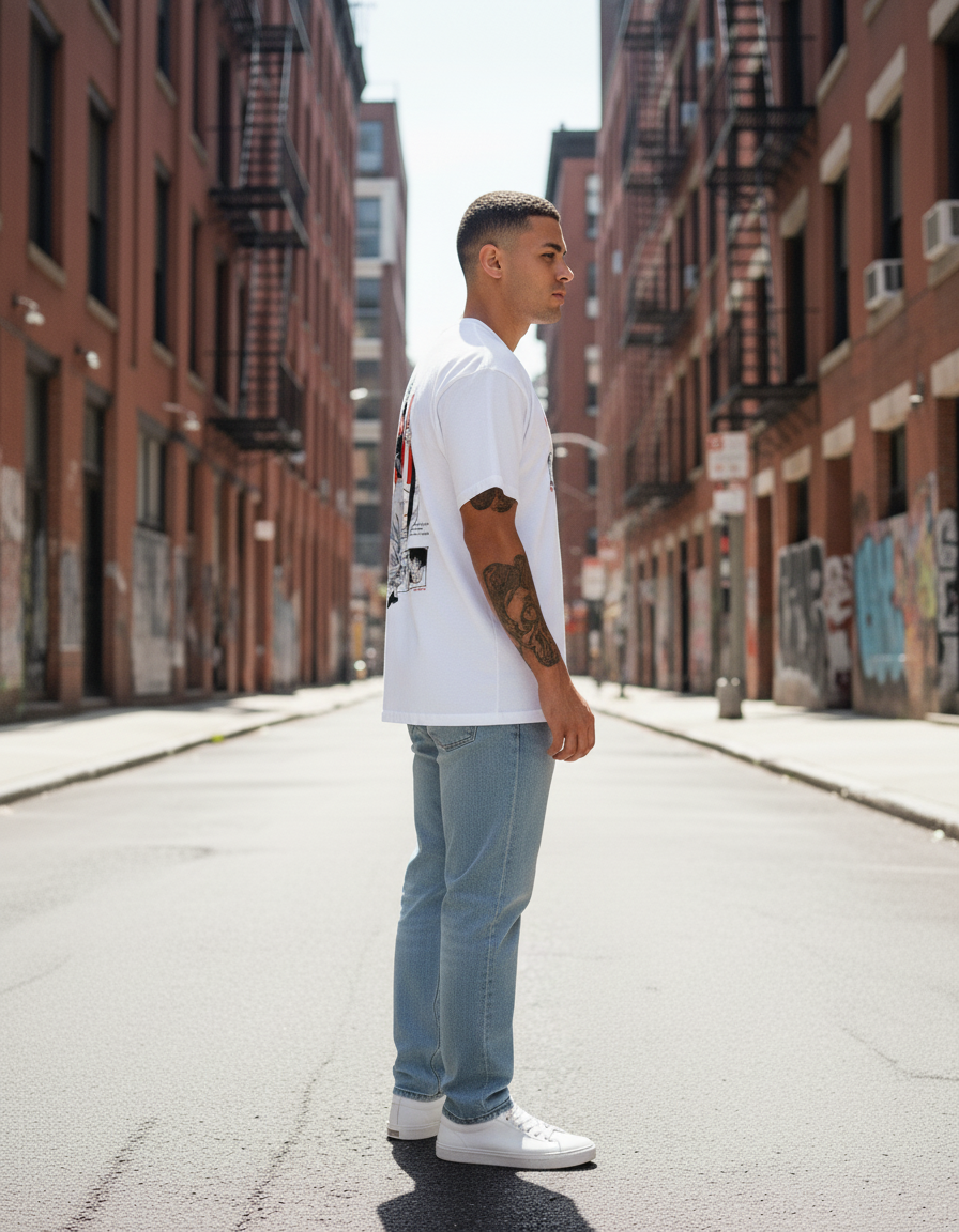 UNISEX WHITE TOJI FUSHIGURO OVERSIZE FIT TSHIRT