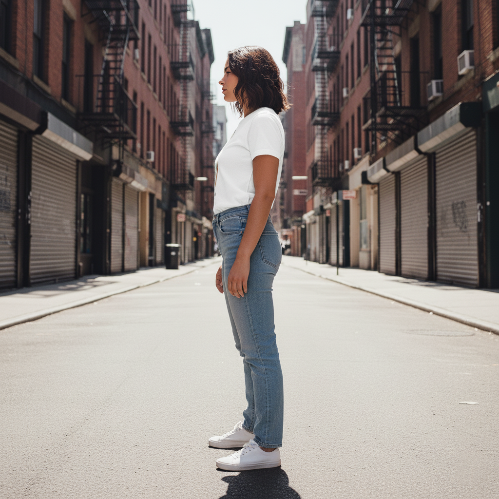 WOMEN'S WHITE LINE ART FELINEREGULAR FIT TSHIRT