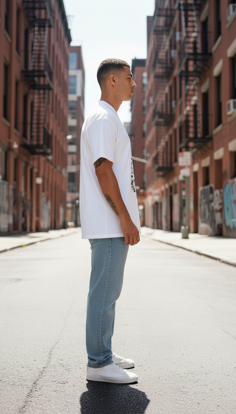 UNISEX WHITE DAN DAN DAN OVERSIZE FIT TSHIRT