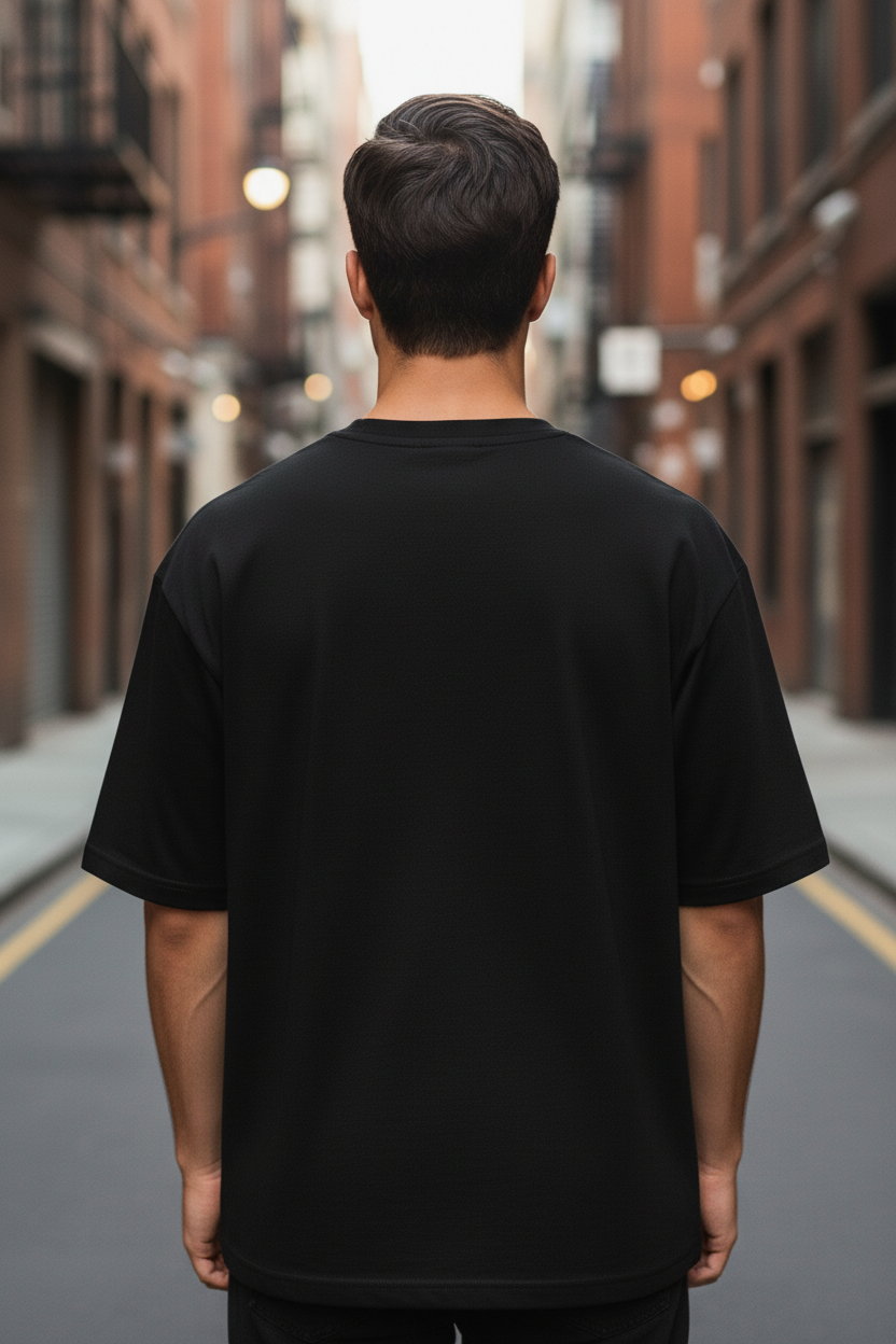 UNISEX BLACK CHILL SNORLAX OVERSIZE FIT TSHIRT