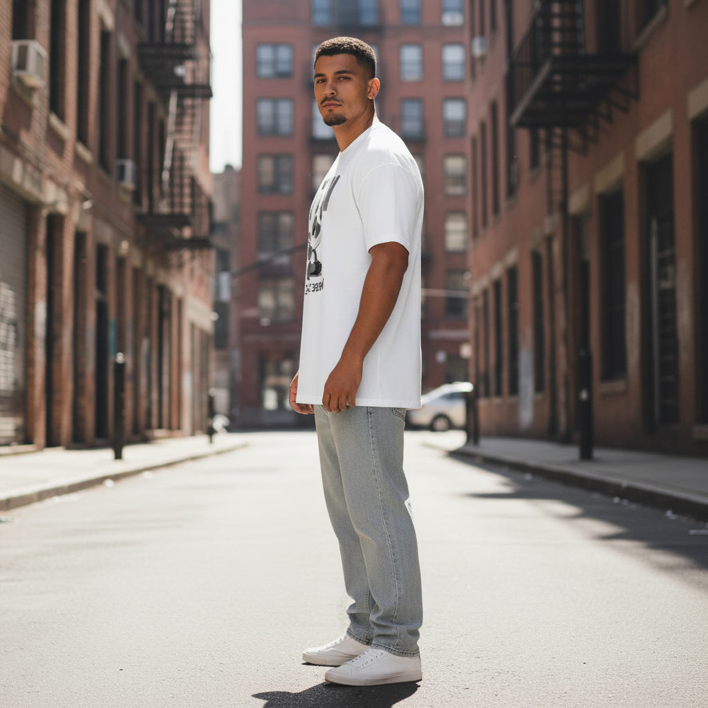 UNISEX WHITE WTF - WHERE'S THE FOOD OVERSIZE FIT TSHIRT