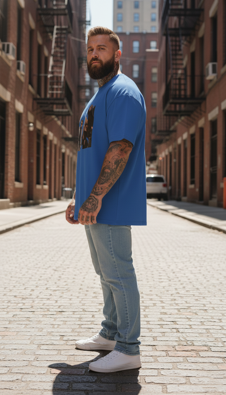 UNISEX BLUE F.R.I.E.N.D.S OVERSIZE FIT TSHIRT