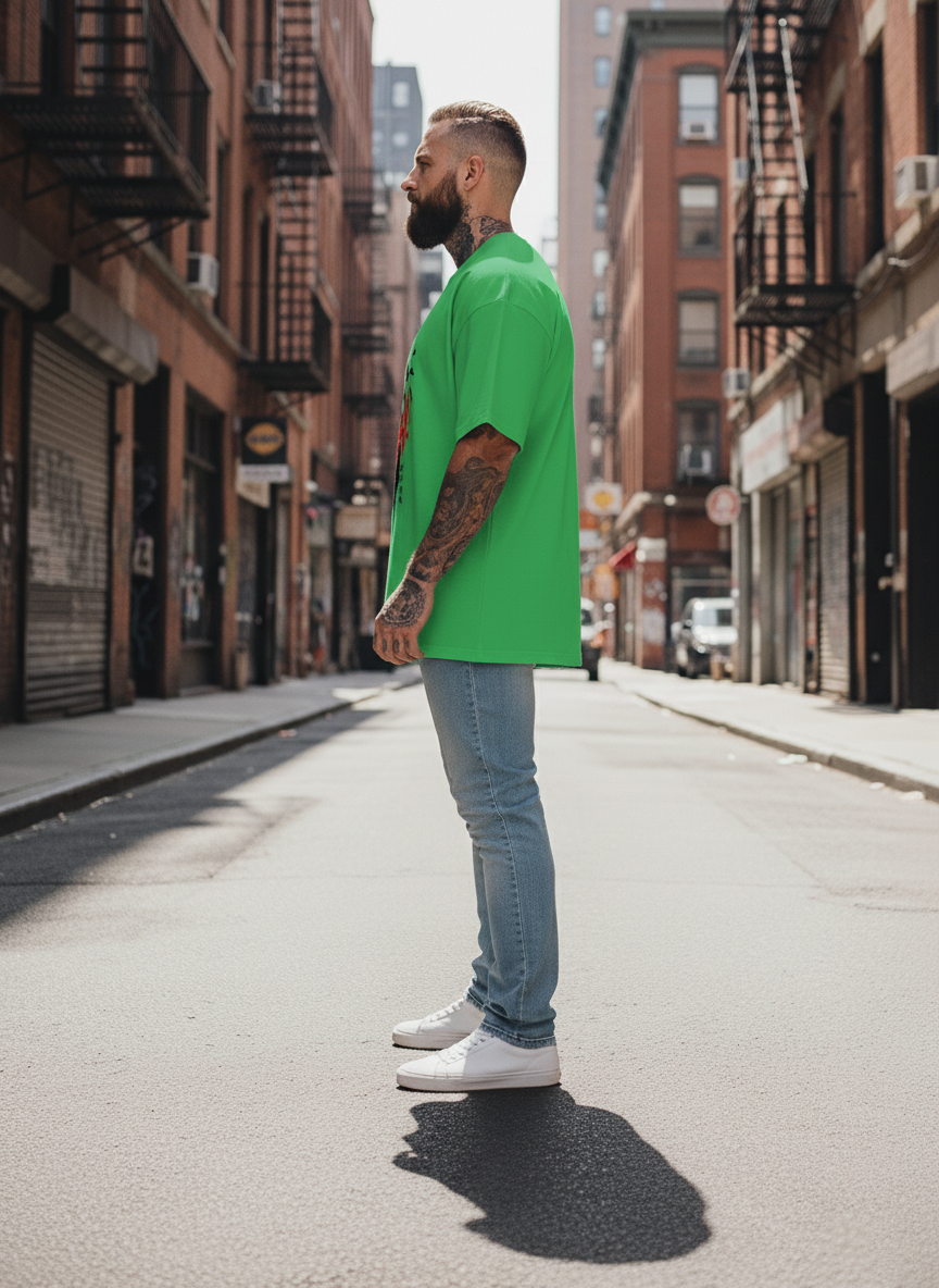 UNISEX GREEN FLY HIGH - HAIKYUU OVERIZE FIT TSHIRT