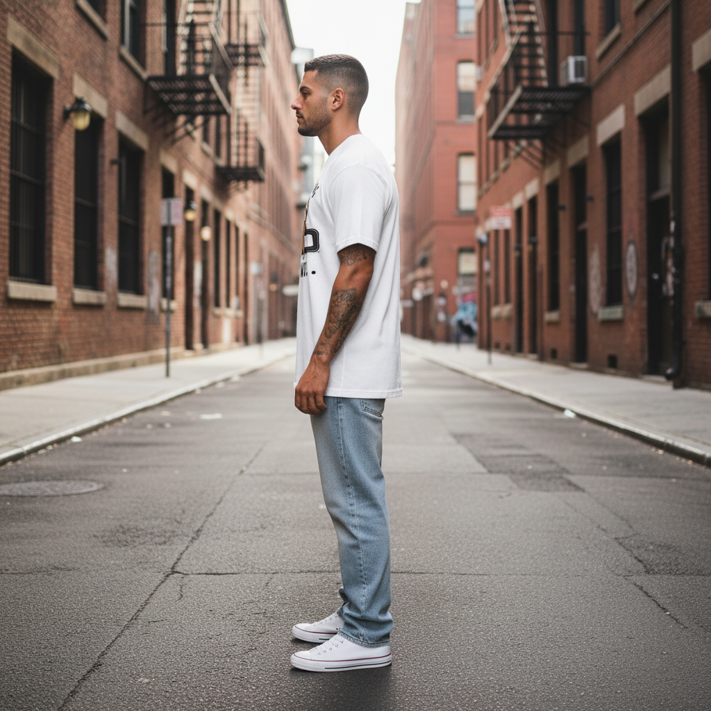 UNISEX WHITE ENERGY LOADING OVERSIZE FIT TSHIRT