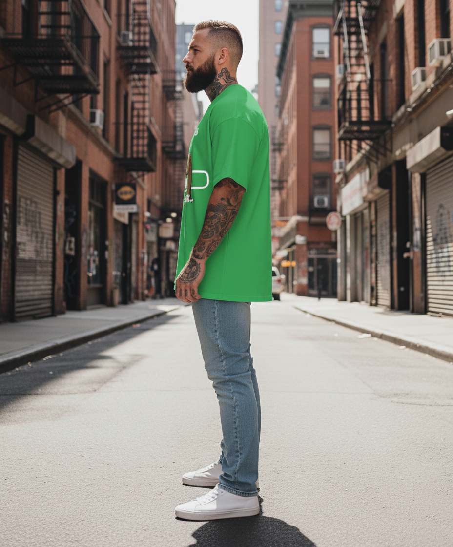 UNISEX GREEN ENERGY LOADING OVERSIZE FIT TSHIRT