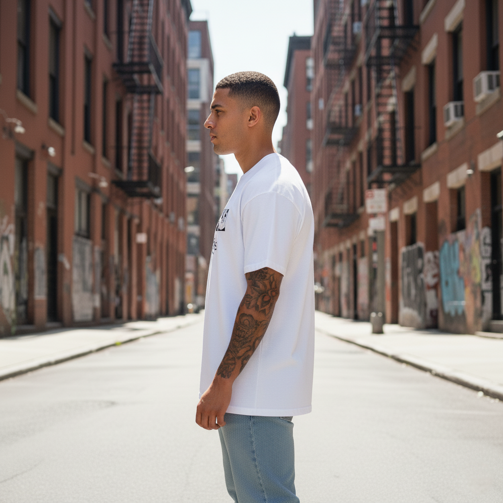 UNISEX WHITE JUJUTSU KAISE OVERSIZE FIT TSHIRT