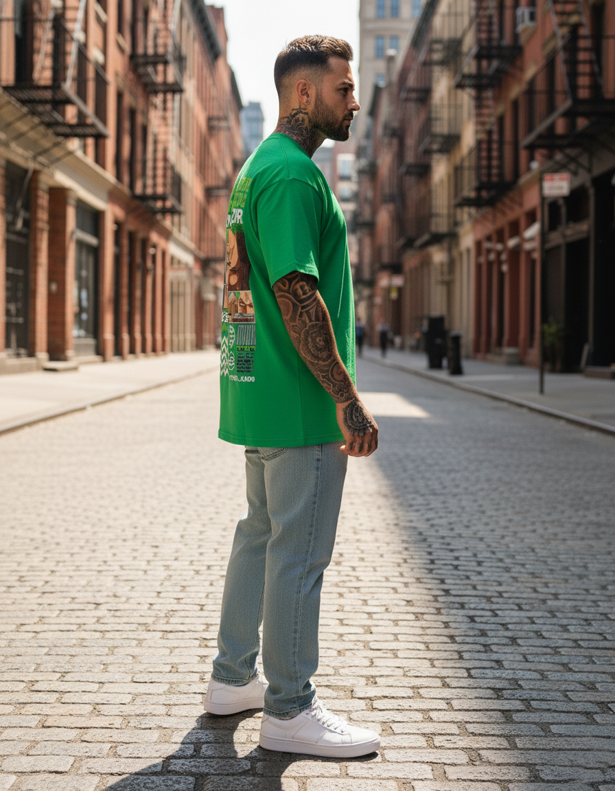 UNISEX GREEN RORONOA ZORO OVERSIZE FIT TSHIRT