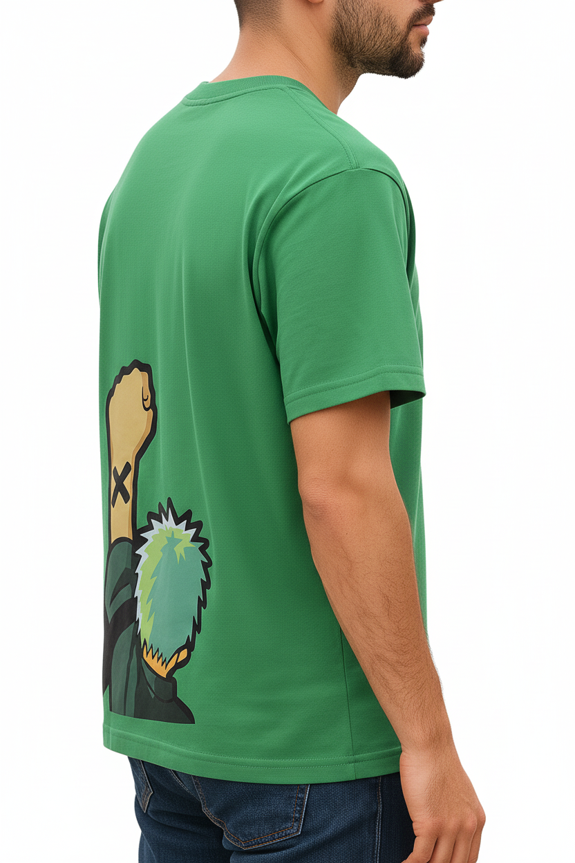 UNISEX GREEN ZORO OVERSIZE FIT TSHIRT