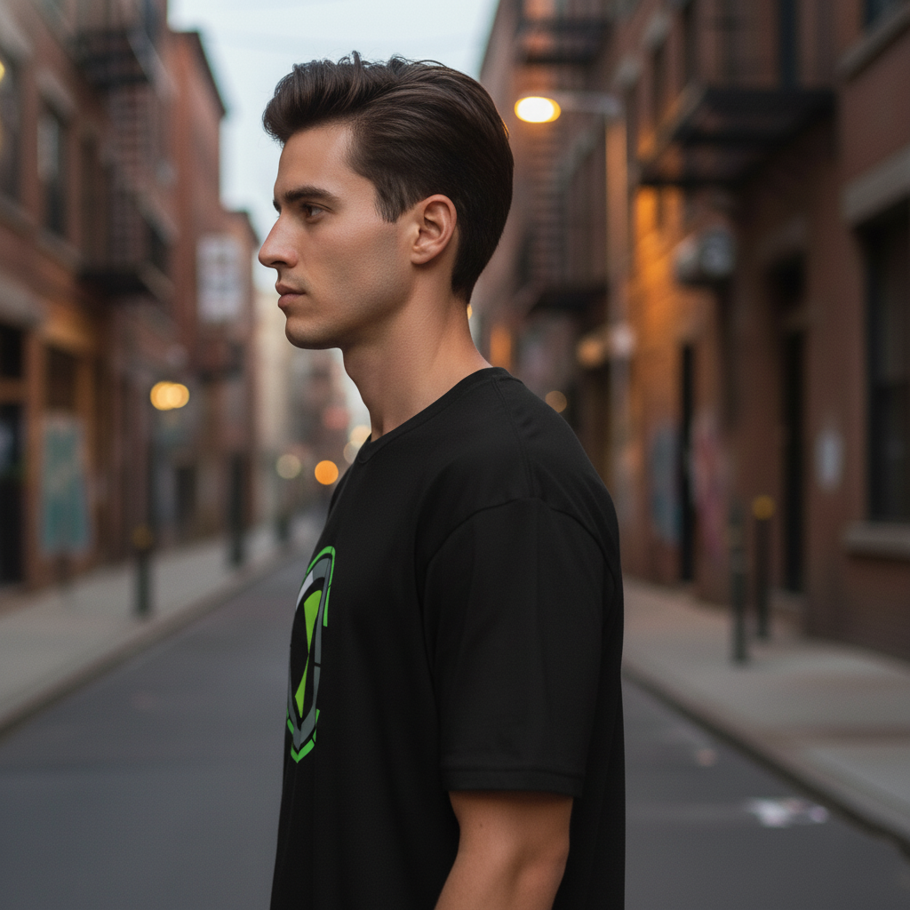 UNISEX BLACK BEN 10 - OMNITRIX OVERSIZE FIT TSHIRT