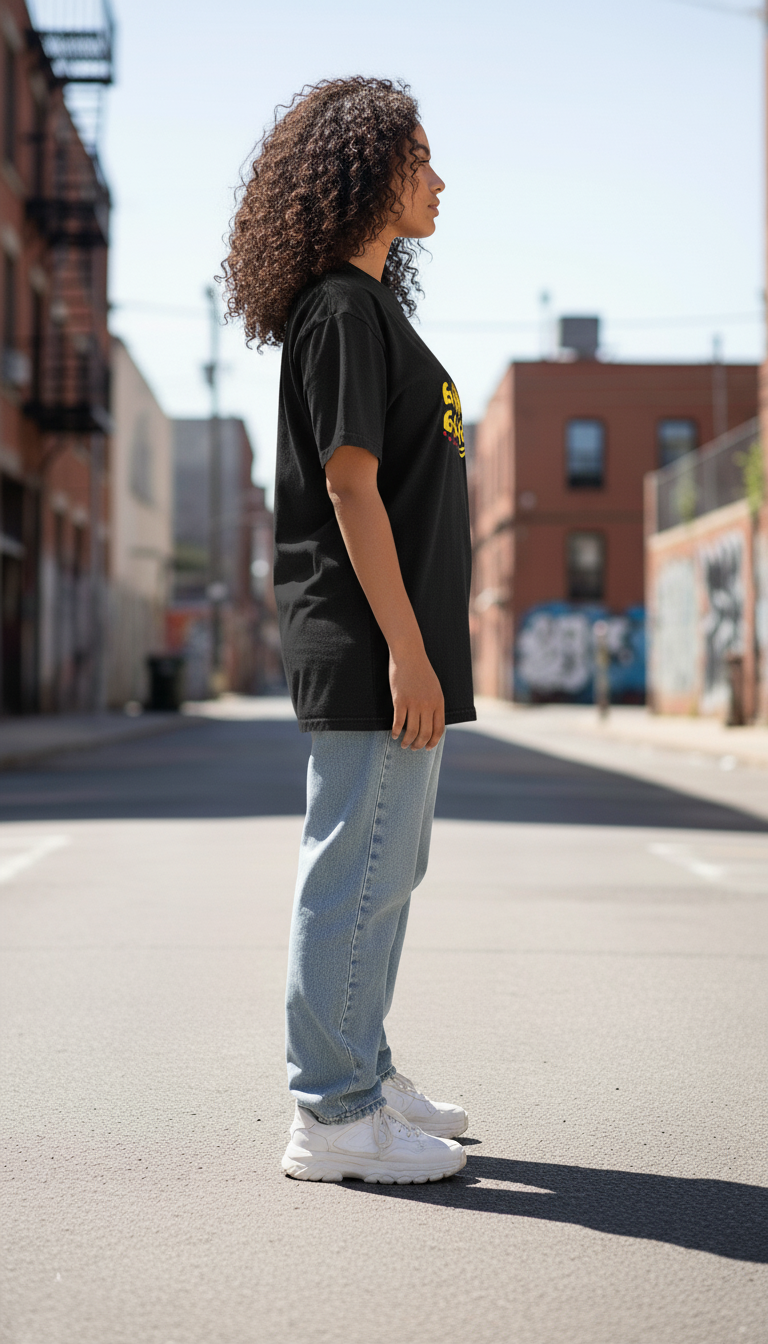 WOMEN'S BLACK HAKUNA MATATA REGULAR FT TSHIRT