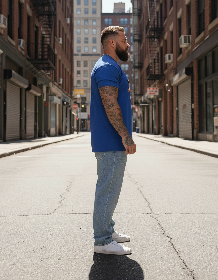 UNISEX BLUE GOKU - KAMEHAME HA OVERSIZE FIT TSHIRT