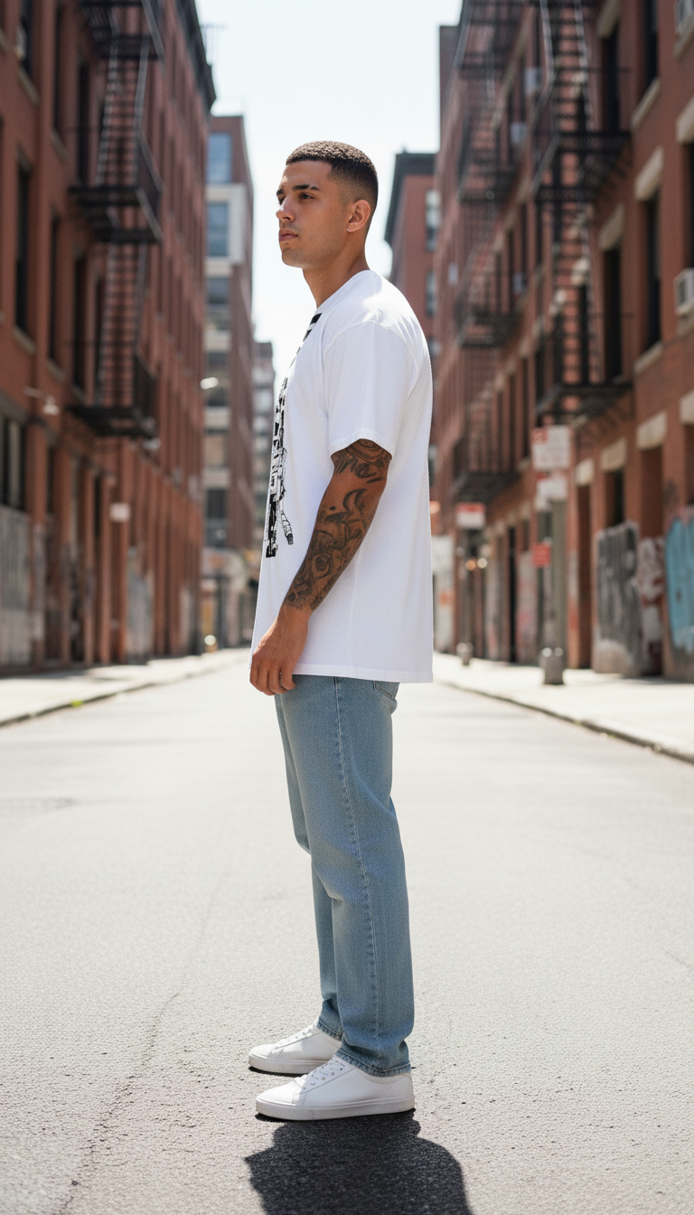 UNISEX WHITE DAN DAN DAN OVERSIZE FIT TSHIRT