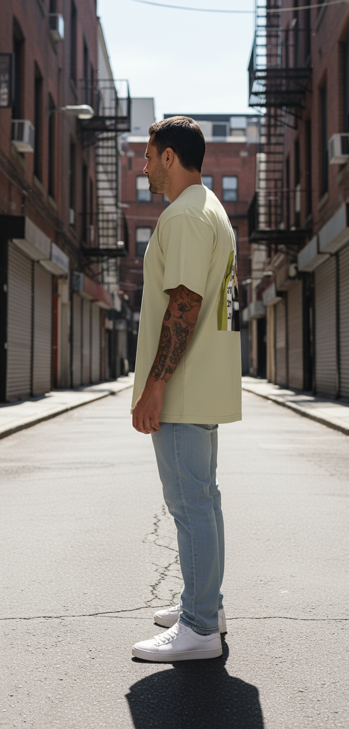 UNISEX BEIGE  GYOMEI HIMEJIMA OVERSIZE FIT TSHIRT