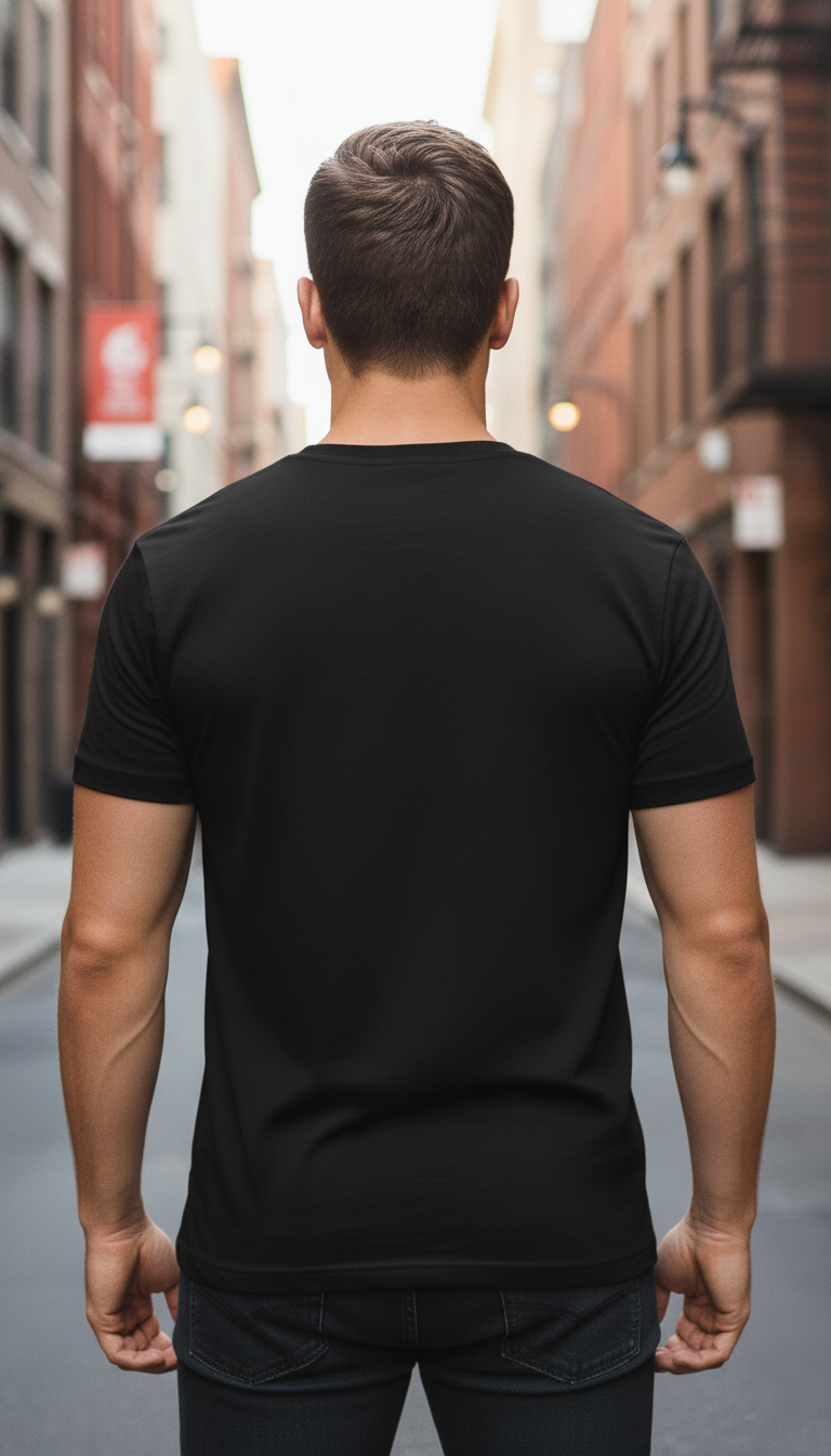 UNISEX BLACK THE CORE ELEMENTS REGULAR FIT TSHIRT