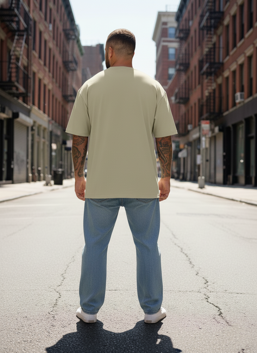 UNISEX BEIGE  WEIRDO OVERSIZE FIT TSHIRT