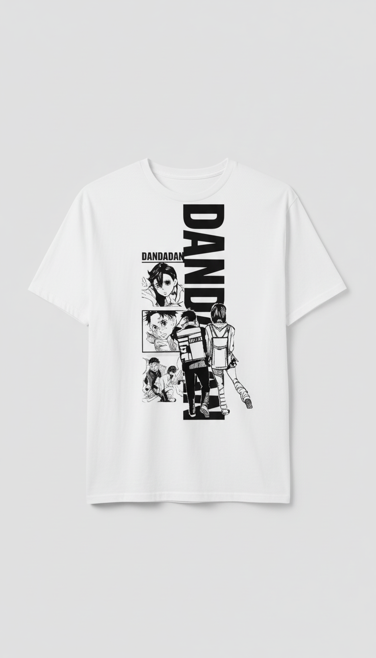 UNISEX WHITE DAN DAN DAN OVERSIZE FIT TSHIRT