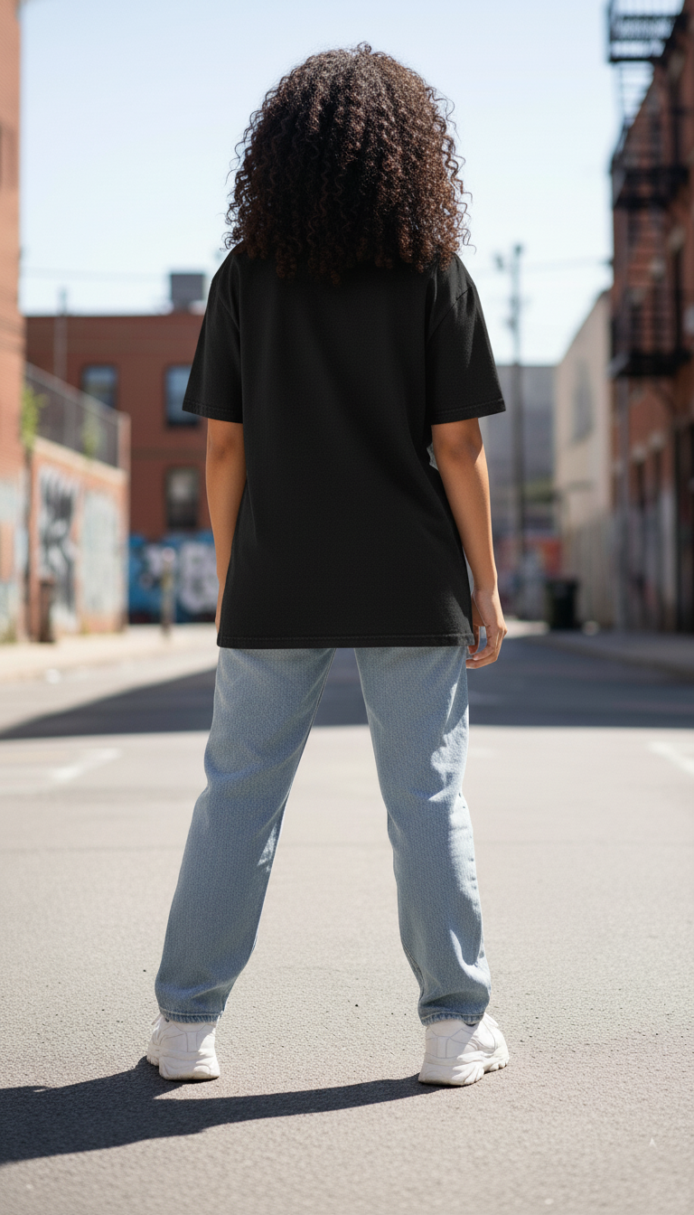 WOMEN'S BLACK HAKUNA MATATA REGULAR FT TSHIRT