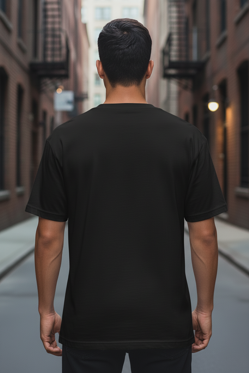 UNISEX BLACK SANSKRIT SAVAGE OVERSIZE FIT TSHIRT