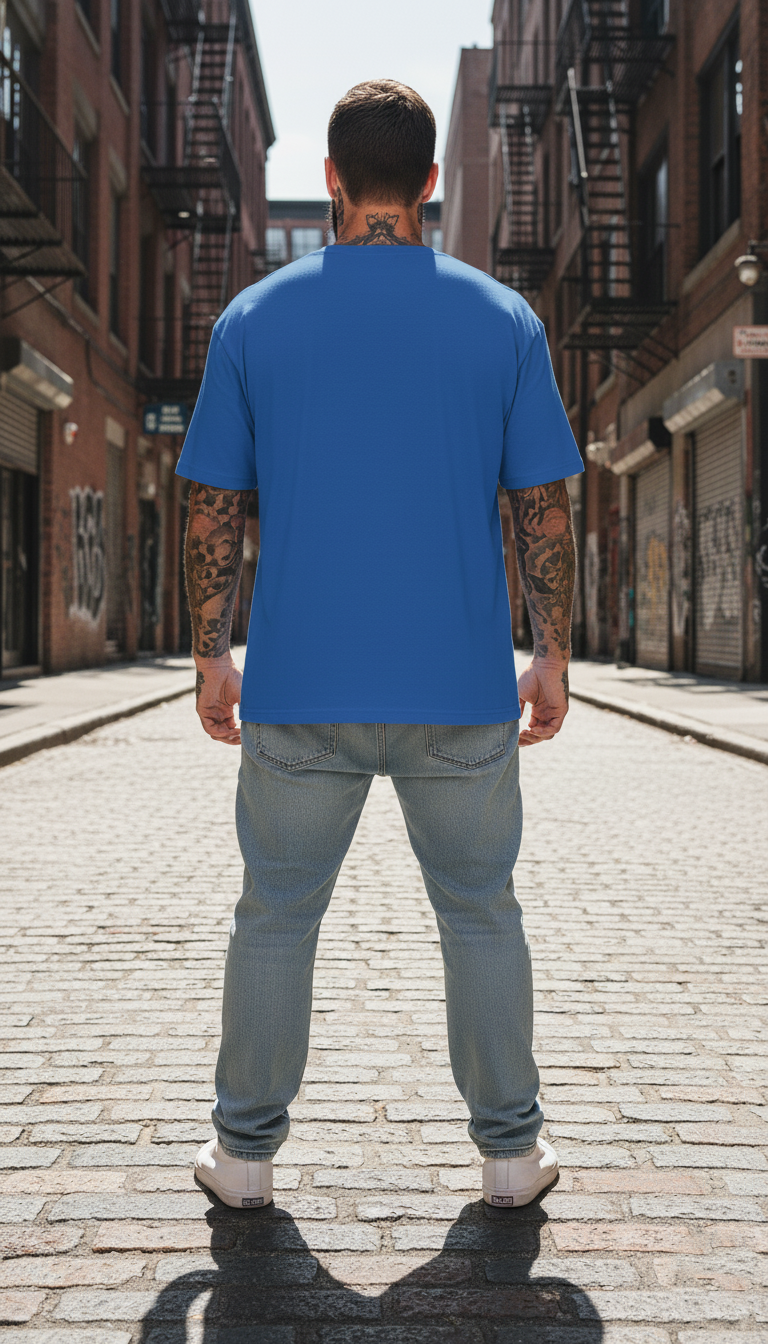 UNISEX BLUE PSYDUCK OVERSIZE FIT TSHIRT