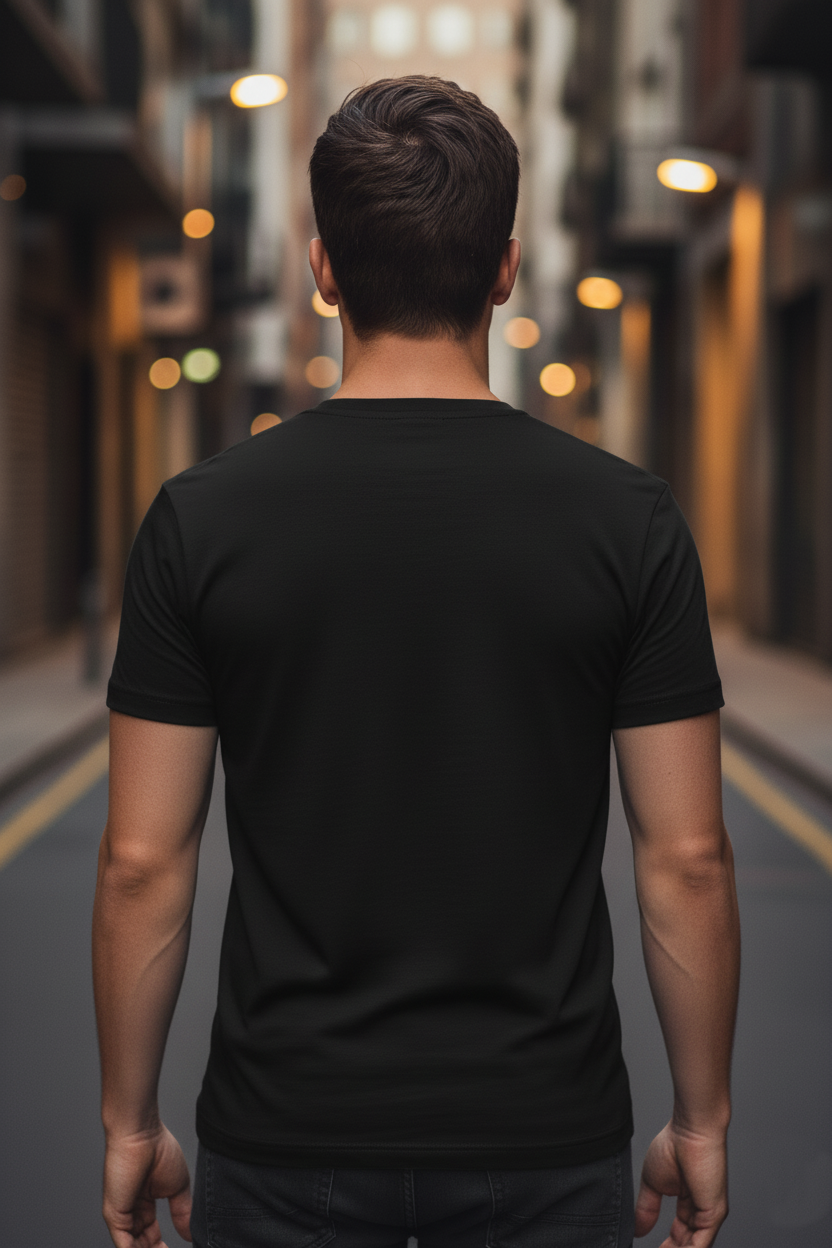 UNISEX BLACK THERE'S ALWAYS LIGHT EVEN IN THE DARK REGULAR FIT TSHIRT