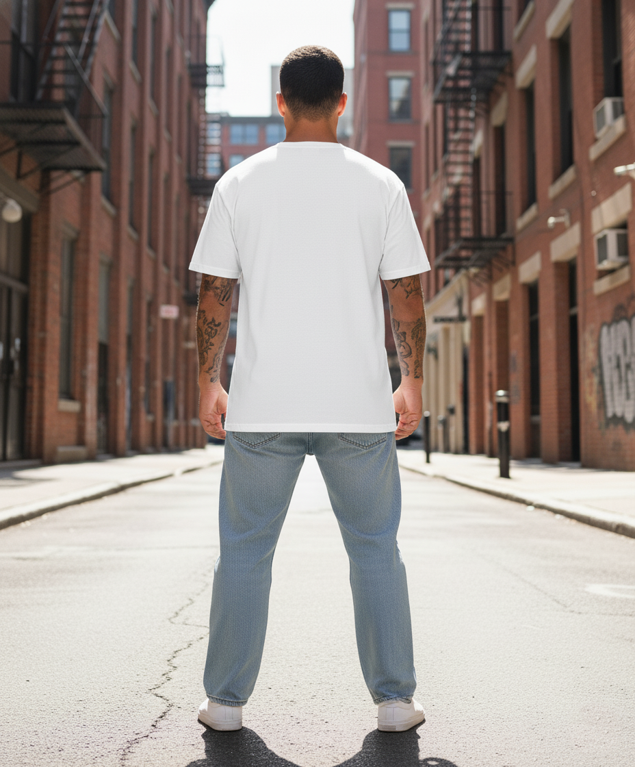 UNISEX WHITE JUJUTSU KAISE OVERSIZE FIT TSHIRT