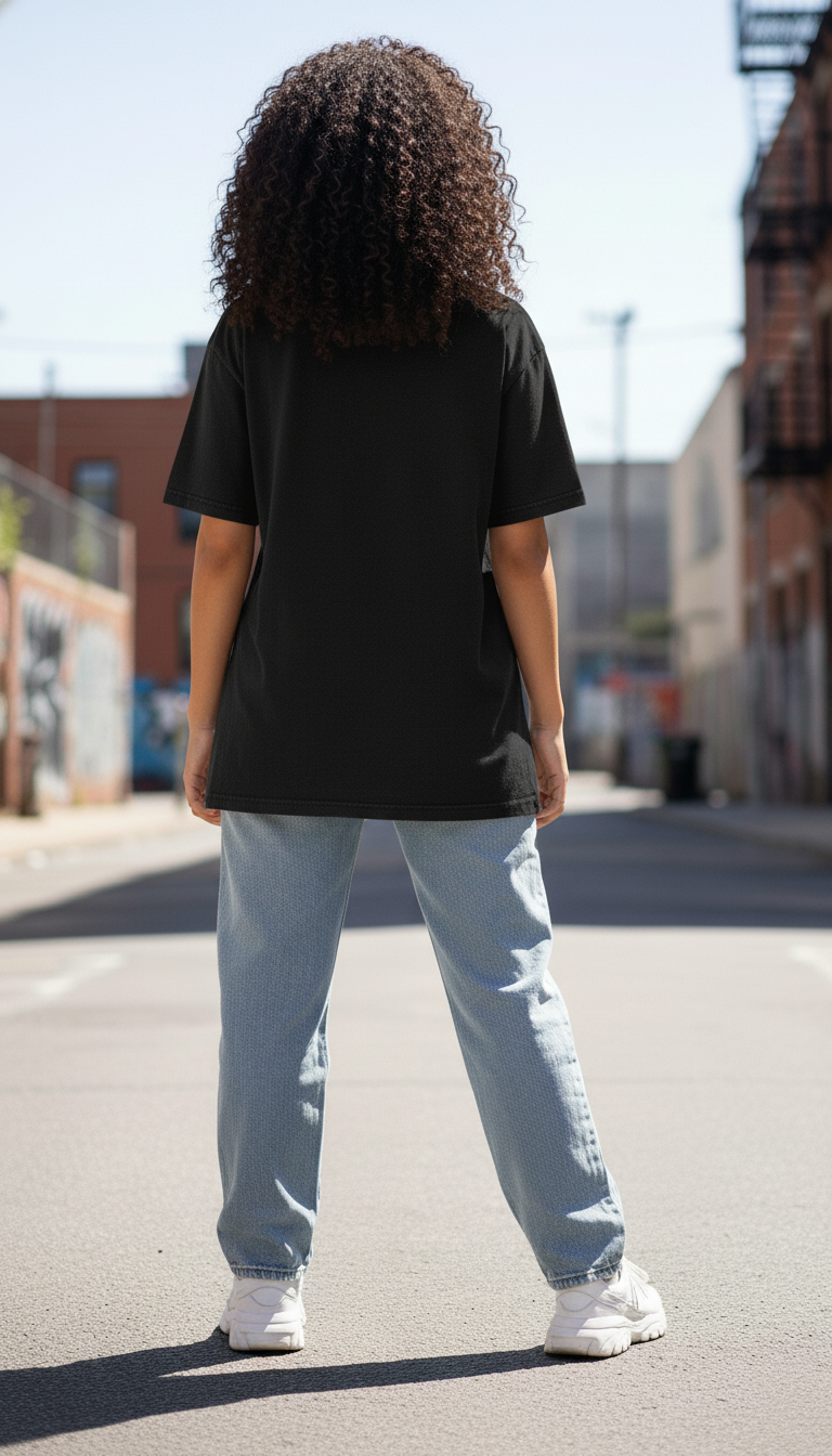 WOMEN'S BLACK THE CRIMSON FEELINE RGULAR FIT TSHIRT