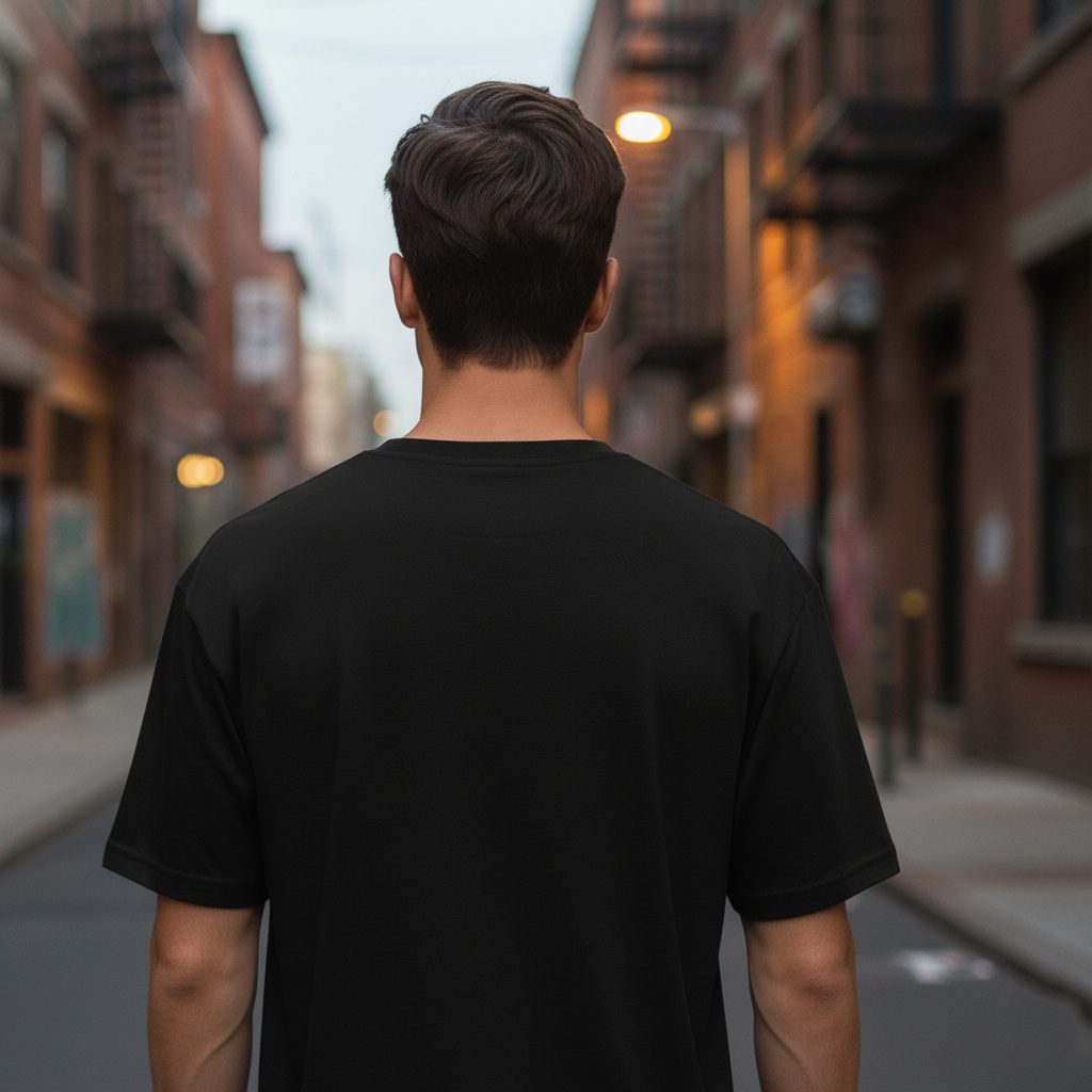 UNISEX BLACK GENIUS OVESIZE FIT TSHIRT