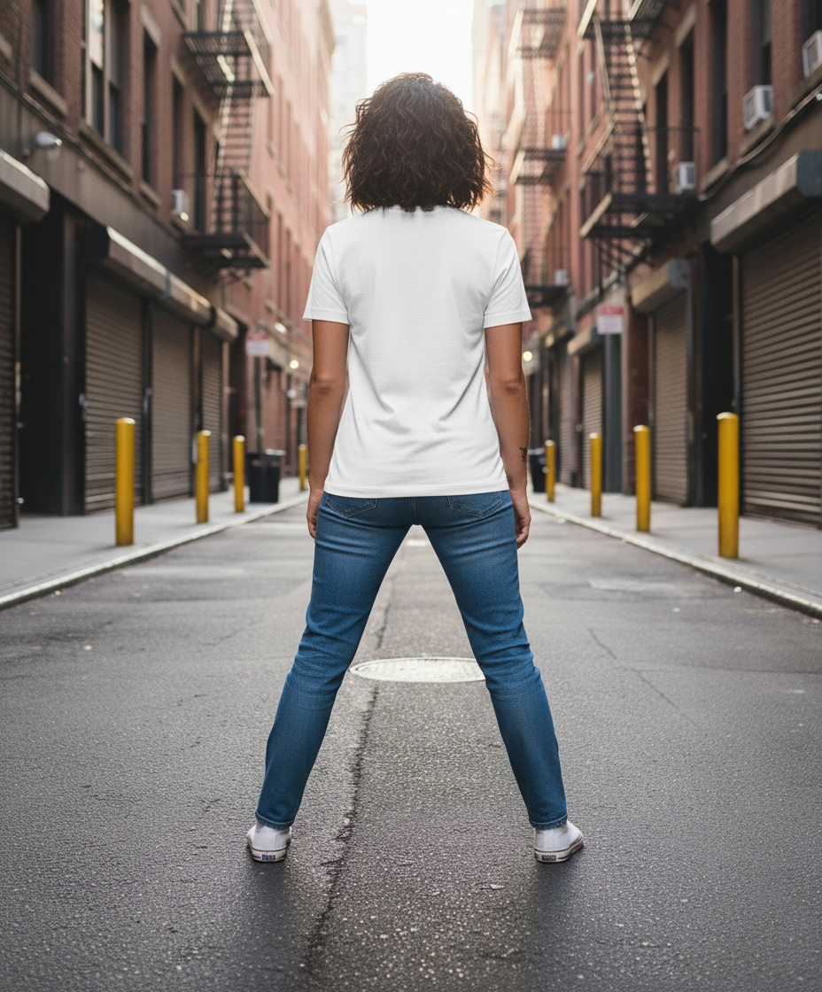 WOMEN'S WHITE PURPLE FAITH REGULAR FIT TSHIRT