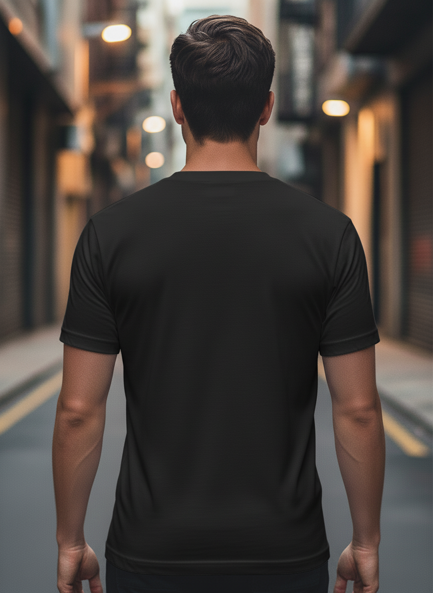 UNISEX BLACK LITTLE ASTRONOMER REGUALR FIT TSHIRT